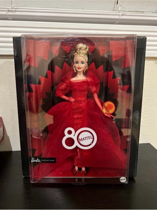 Mattel Other - Mattel 80th Anniversary Barbie Signature Red Dress 11.5" Fashion Doll NRFB JBJ17
